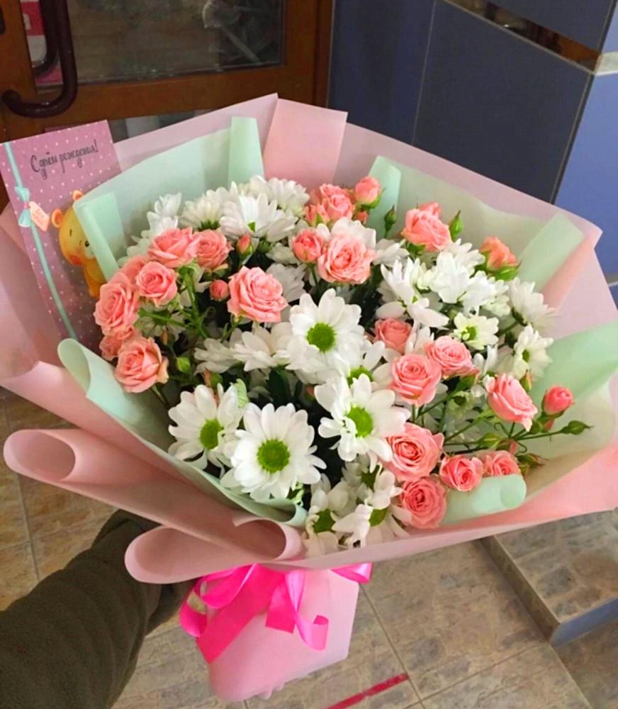 Букет цветов из: Розы и Хризантемы в Дебесы