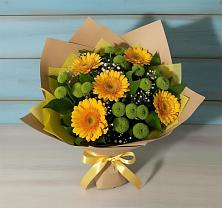 Букет цветов из:  Герберы и Хризантемы в Дебесы