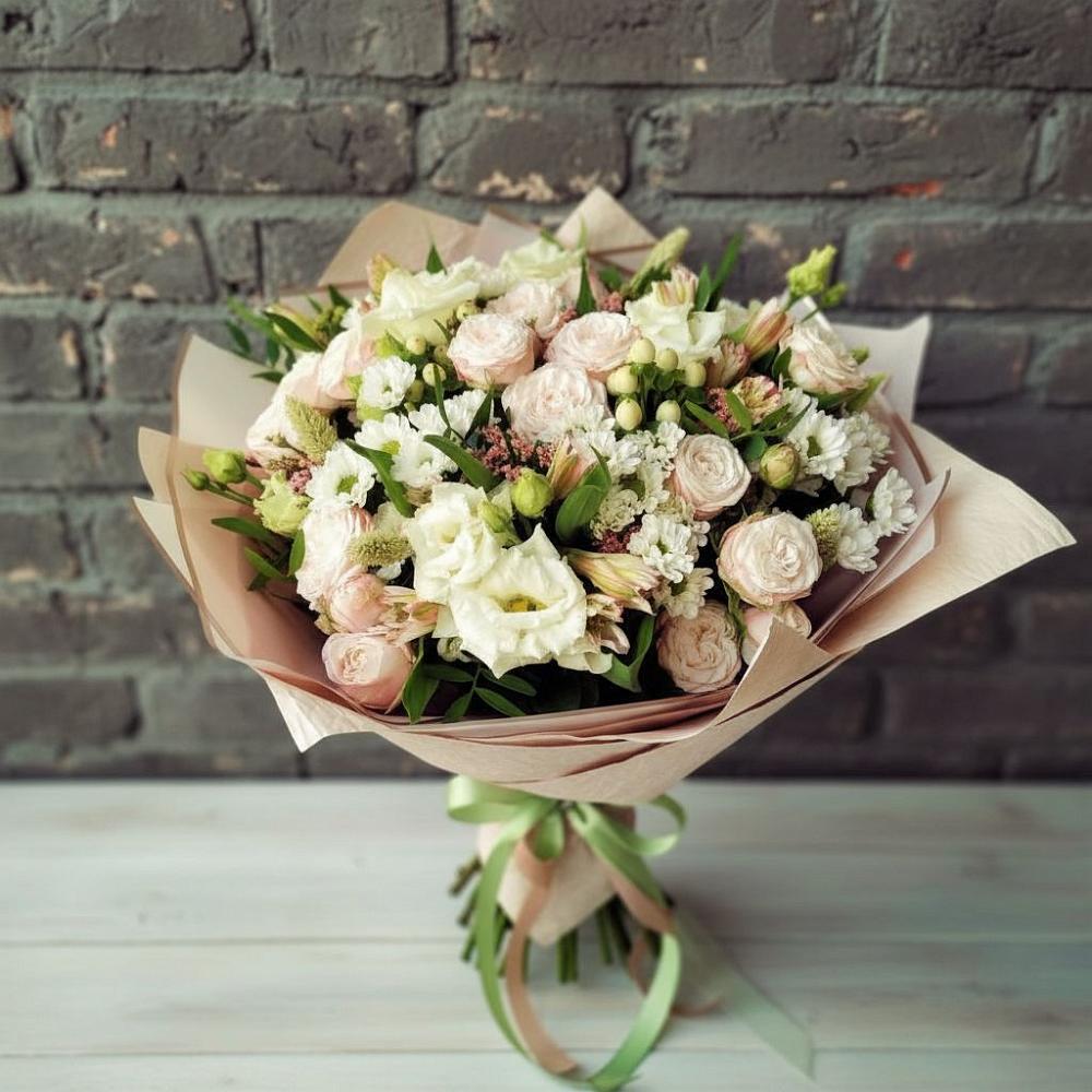Букет цветов из: Альстромерии, Розы и Хризантемы в Дебесы