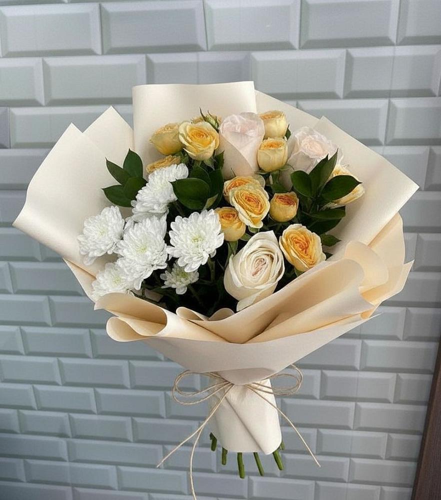 Букет цветов из: Розы и Хризантемы в Дебесы