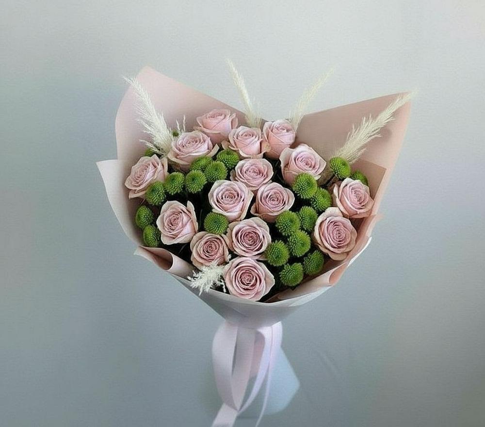 Букет цветов из: Розы и Хризантемы в Дебесы