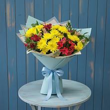 Букет цветов из:  Альстромерии и Хризантемы в Дебесы