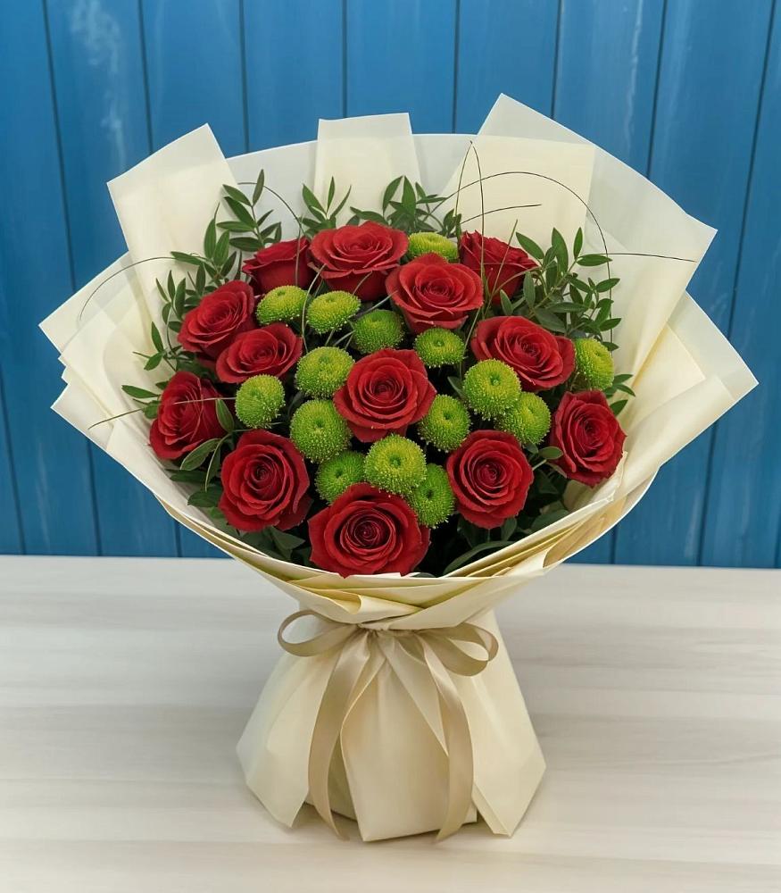 Букет цветов из: Розы и Хризантемы в Дебесы